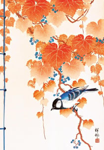 Carnet Hazan Mésange dans l'estampe japonaise 12 x 17 cm (papeterie