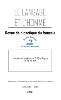 Formation des enseignants de FLE en Belgique : un état des lieux
