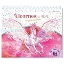 Licornes de reve - carnet creatif - magie pailletee