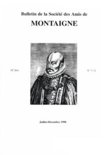 Bulletin de la société internationale des amis de montaigne n.11/12 - viii - 1998-2