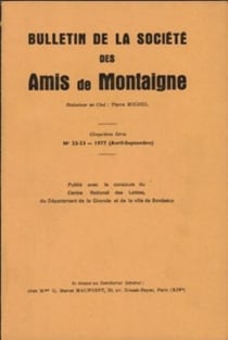 Bulletin de la société internationale des amis de montaigne n.22/23 - v - 1977-2