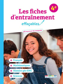 Les fiches d'entraînement effaçables 4e