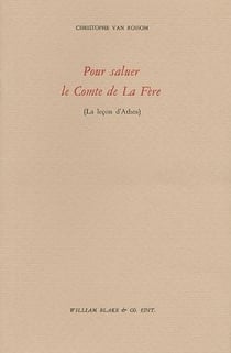 Pour saluer le Comte de La Fère : (La leçon d'Athos)