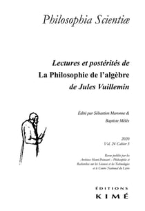 Revue Philosophia scientiae n.24 : philosophie de l'algèbre de Jules Vuillemin