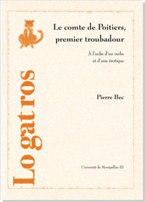 Le comte de poitiers premier troubadour