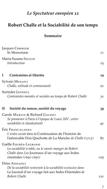 Robert challe et la sociabilite de son temps