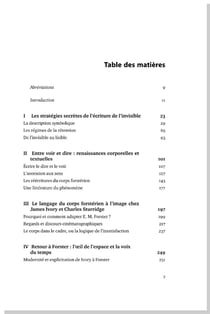 L'oeil et la voix dans les romans de e. m. forster et leur adaptation cinematographique