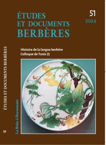 Études et documents berbères n.51 : Histoire de la langue berbère Colloque de Tunis (I)