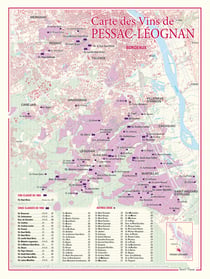 Carte des vins de Pessac-Leognan (graves)