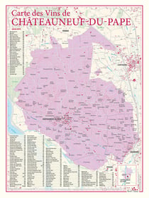 Carte des vins de Chateauneuf du Pape