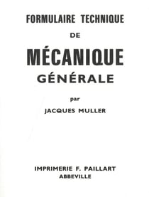Formulaire technique de mécanique (2000)