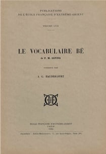 Le vocabulaire Bê de François Marie Savina