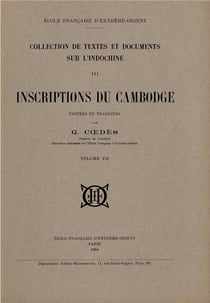 Inscriptions du Cambodge t.7