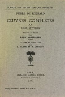 Tome xx - index et tables