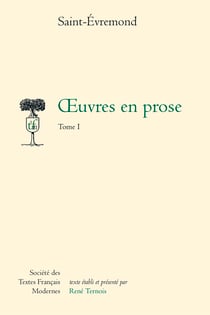 Oeuvres en prose - tome i