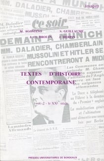 Textes d'histoire contemporaine : Tome II : le 20e siècle