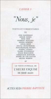 Cahiers Pierre Baptiste t.3 - nous, je