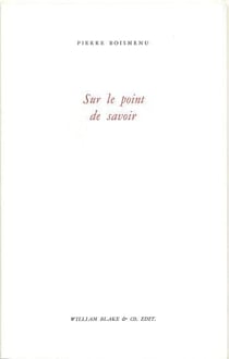 Sur le point de savoir