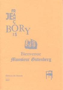 Bienvenue monsieur gutenberg