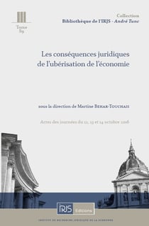 Les consequences juridiques de l'uberisation de l'economie