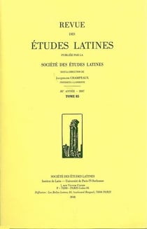 Etudes latines t.85 (2007)