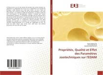 Proprietes, Qualite et effet des parametrès zootechniques sur l'EDAM