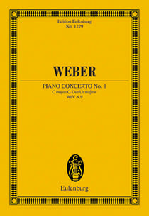 Eulenburg miniature scores - concerto no. 1 ut majeur - pour piano et orchestre. wev n.9. piano and