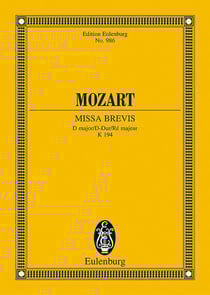Missa brevis re k 194 (schroeder) poche