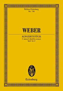Eulenburg miniature scores - konzertstuck fa mineur - op. 79. wev n.17. piano and orchestra. partiti