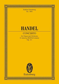 Concerto per org op. 4 n. 1 sol m. (williams) poche