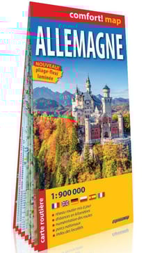 Carte Routière - Allemagne 1/900 000 (carte grand format laminée) - ExpressMap