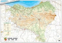 Mapa mural de euskal herria plastificado 100x70cm