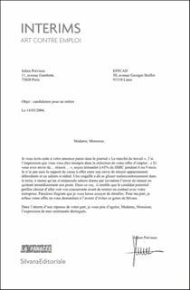 La panacée #1 - intérims-art contre emploi