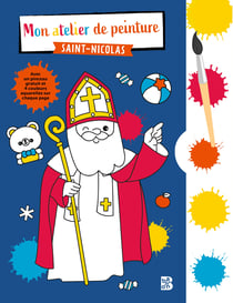 Mon saint nicolas magique, livre avec pinceau