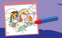 Je colorie avec de l'eau - les licornes