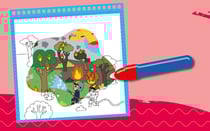 Je colorie avec de l'eau - les pompiers