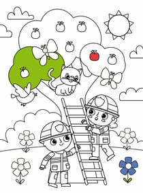 Mon ami le pompier - Bloc à colorier