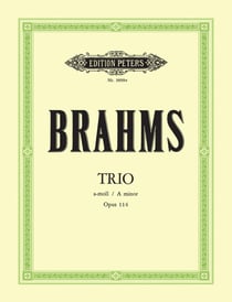 Johannes brahms : trio a op.114 - ensemble de chambre clarinette, violoncelle et piano - + cd