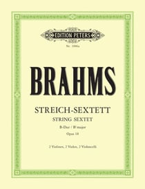 Johannes brahms : string sextet in b flat op.18 - 2 violins, 2 violas and 2 celli