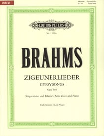 Johannes brahms : 8 zigeunerlieder op. 103. voix grave - chant piano