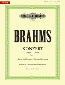 Johannes brahms : concerto pour piano nr1 opus 15 en re mineur - version 2 piano