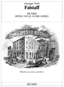 Giuseppe verdi : falstaff -  vocal and piano reduction
