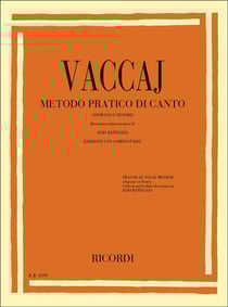 Nicola vaccai : metodo pratico di canto - soprano or tenor voice - recueil + cd