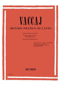 Nicola vaccai : metodo pratico di canto -  mezzo / baritone voice - recueil + cd