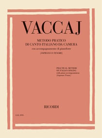Nicola vaccai : metodo pratico di canto italiano da camera - high voice and piano