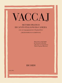 Nicola vaccai : metodo pratico di canto italiano da camera - medium voice and piano