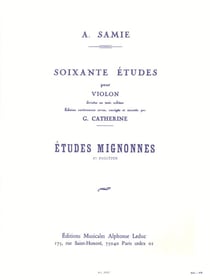 Auguste samie : 60 etudes pour violon - cahier 1 - etudes mignonnes op.31 - violon