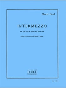 Marcel bitsch : intermezzo - tuba en ut ou saxhorn basse en si bemol et piano