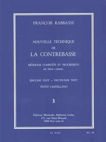 Francois rabbath - nouvelle technique de la contrebasse , vol. 3
