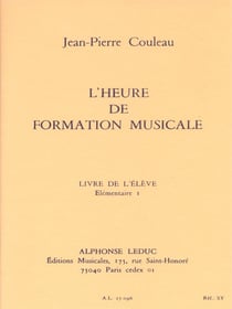 Jean-pierre couleau : l'heure de formation musicale - elem. 1 - eleve